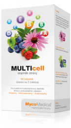 MULTIcell Imunoaktívny multivitamín pre podporu organizmu človeka. EAN: 8594167650236