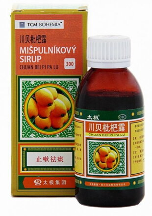 300 Mišpulníkový sirup - Sirup lahodnej chuti 120 ml - CHUAN BEI PI PA LU -Clear Throat Syrup EAN: 8594036721463